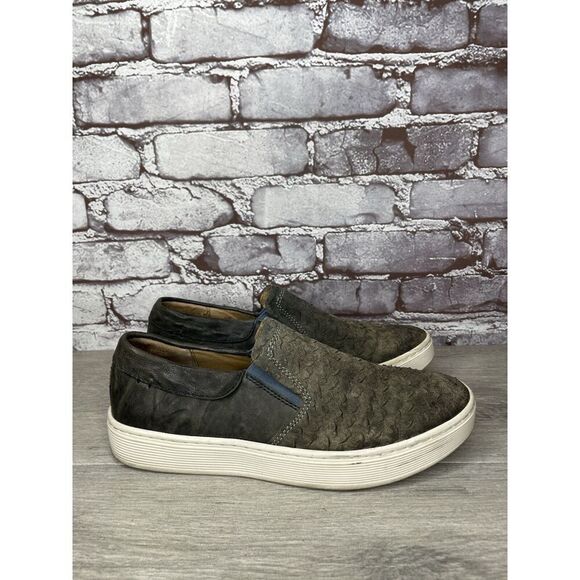 Sofft Green Grey Leather Slip On Snake Print Comfort Shoes Women’s Sz 9M US/40EU - Picture 3 of 16
